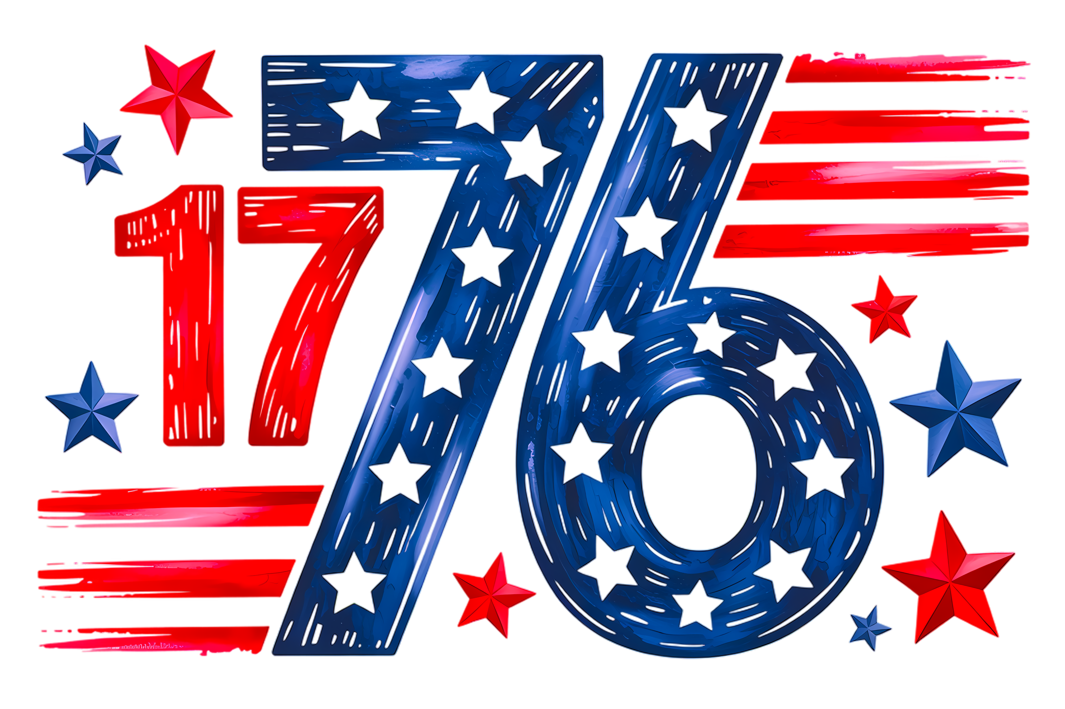 DTF Transfer 1776 Design | 4th of July Ready to Press | Custom Heat Transfer for T-Shirts