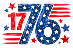 DTF Transfer 1776 Design | 4th of July Ready to Press | Custom Heat Transfer for T-Shirts