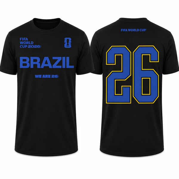 FIFA World Cup 2026 Brazil Shirt – Official "We Are 26" Team Brazil T-Shirt