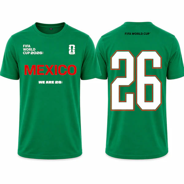 FIFA World Cup 2026 Mexico Shirt – "We Are 26" Team Mexico T-Shirt