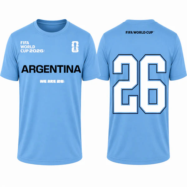 FIFA World Cup 2026 Argentina Shirt – Official "We Are 26" Team Argentina T-Shirt