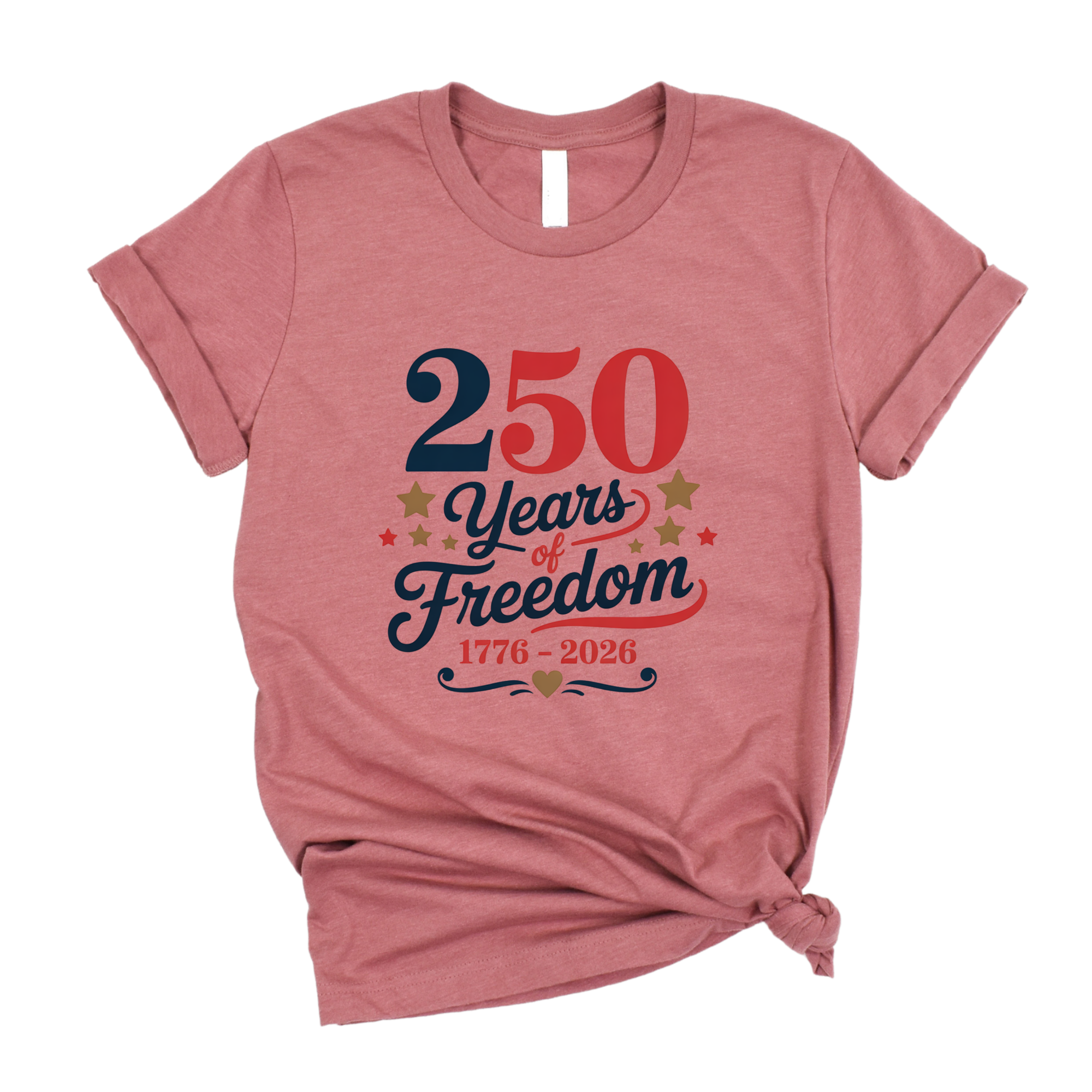 250 Years of Freedom DTF Transfer 1776-2026 | Patriotic Script Design | 4th of July Ready to Press Transfer - 250-T12