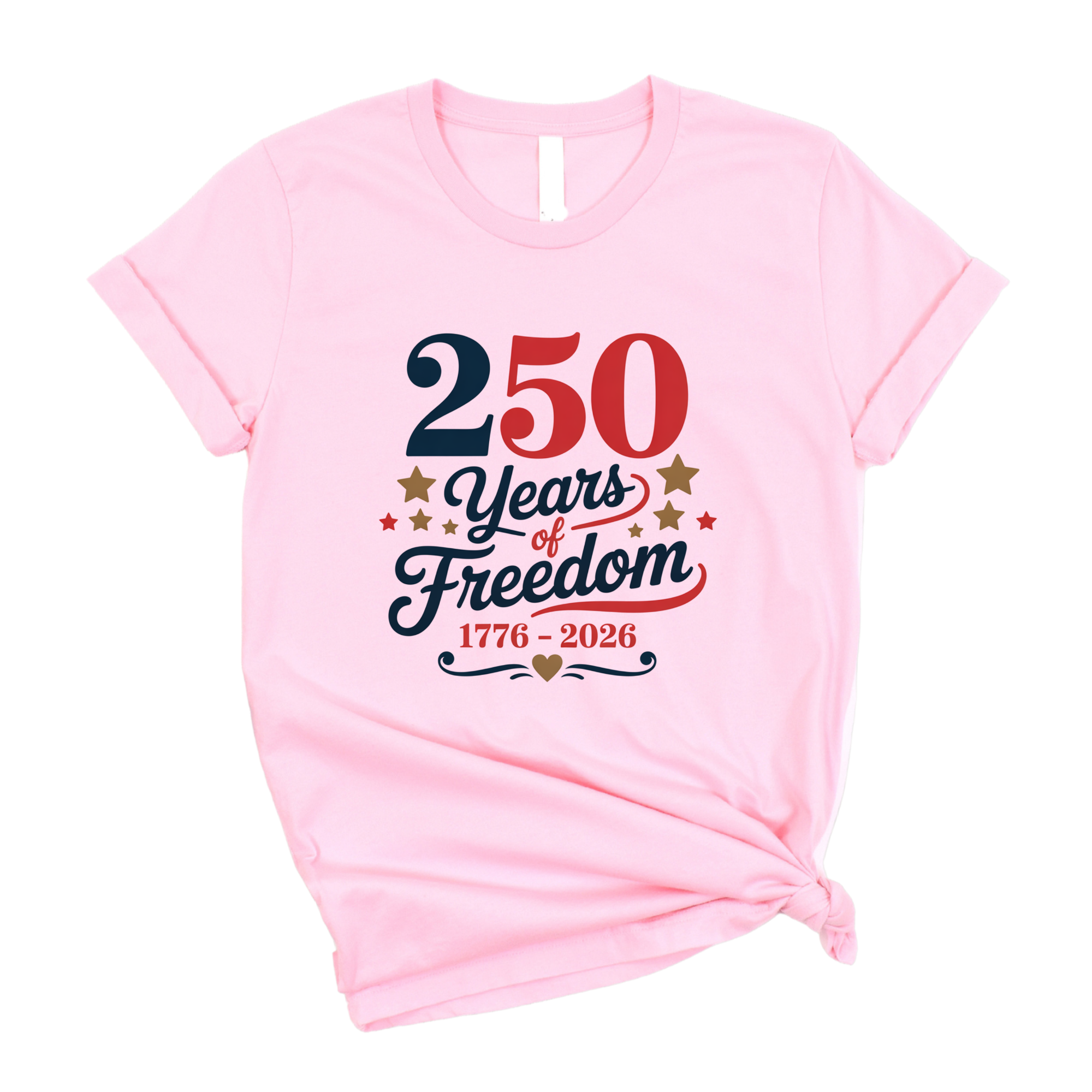 250 Years of Freedom DTF Transfer 1776-2026 | Patriotic Script Design | 4th of July Ready to Press Transfer - 250-T12
