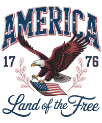 America Eagle DTF Transfer | 4th of July Land of the Free Patriotic Design | USA Flag Eagle Print | Ready To Press Transfer - 250-T23