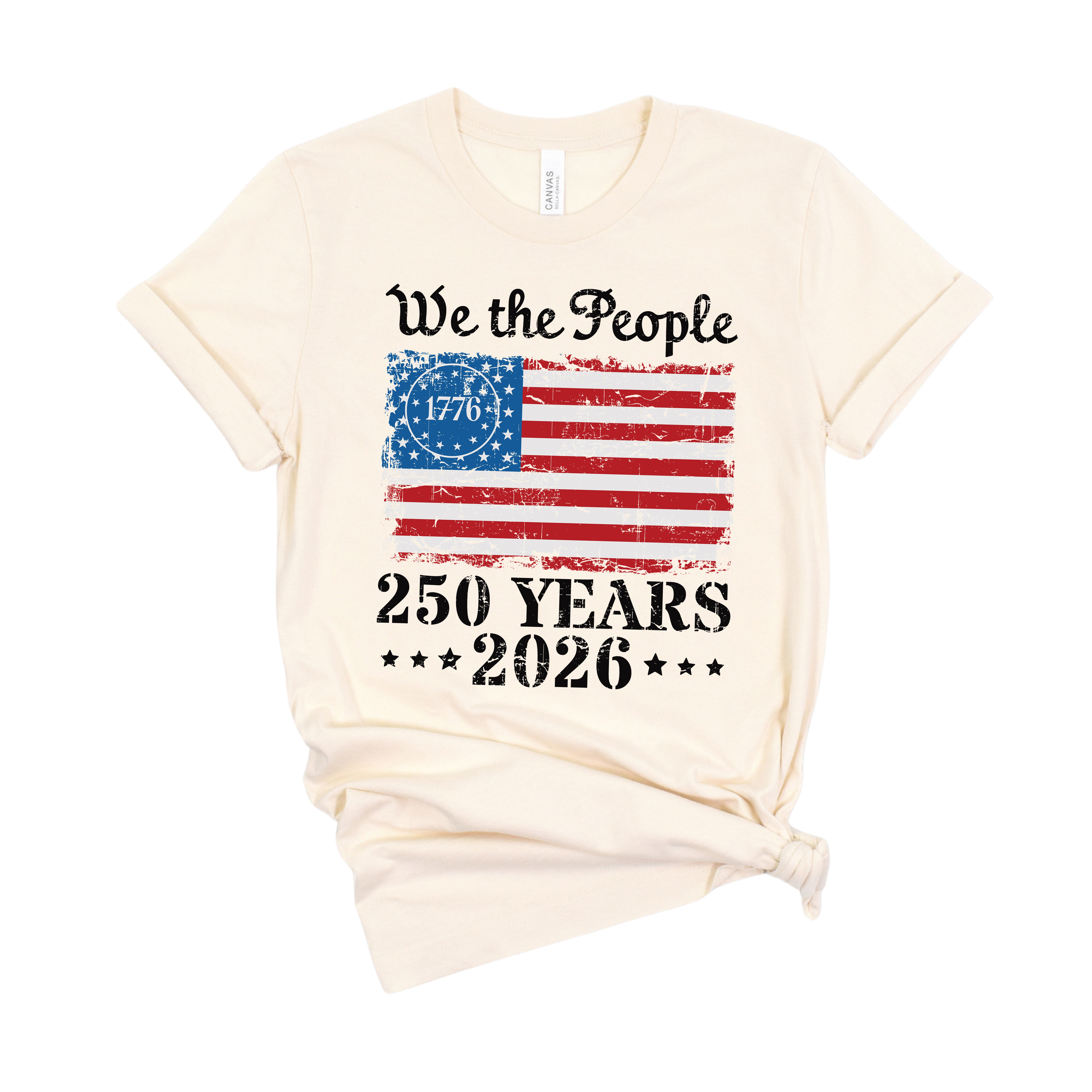 1776 American Flag DTF Transfer | 4th of July Patriotic Design | Ready to Press Heat Transfer for T-Shirts  -250-T2