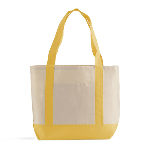 Large Canvas Tote Bag with Front Pocket