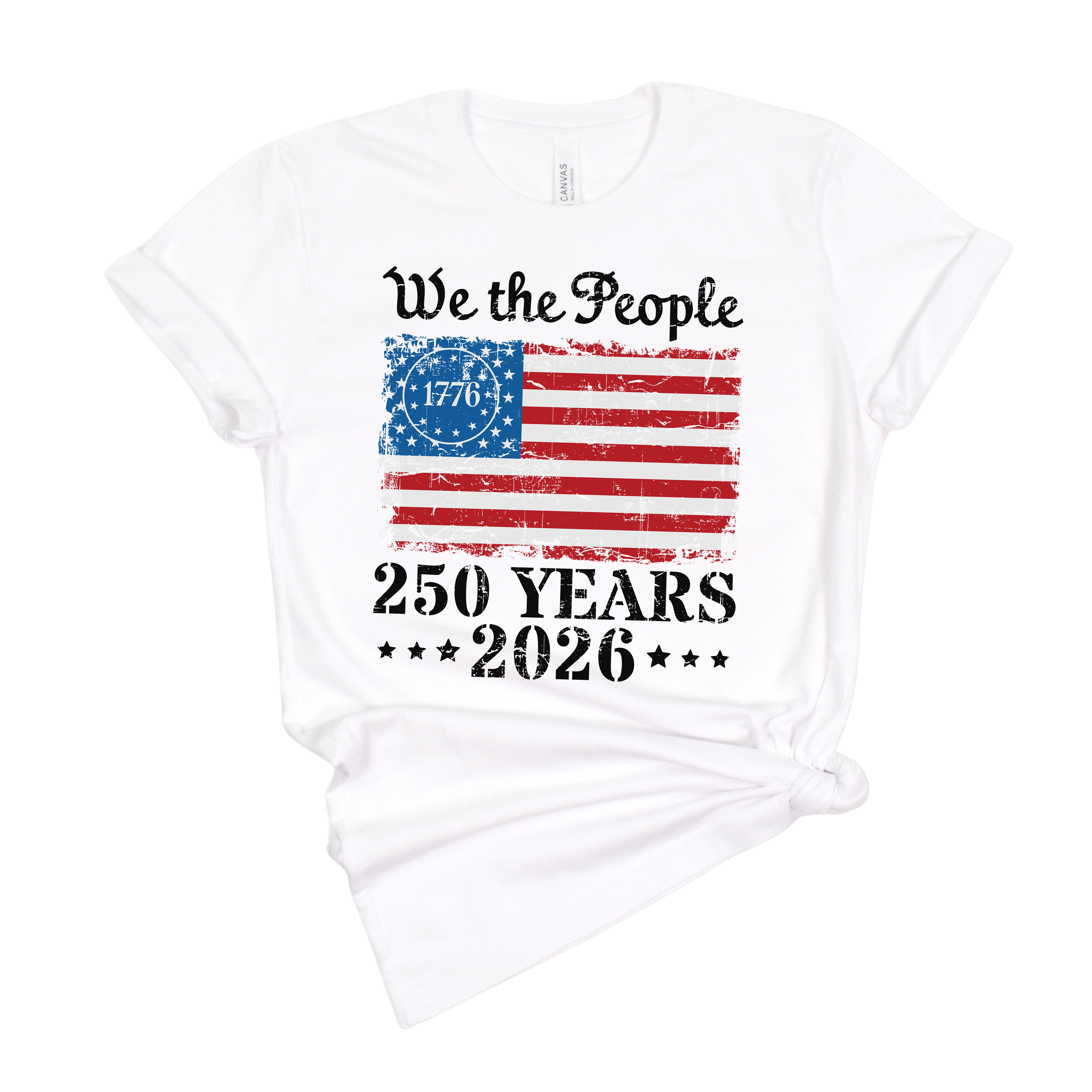 1776 American Flag DTF Transfer | 4th of July Patriotic Design | Ready to Press Heat Transfer for T-Shirts  -250-T2