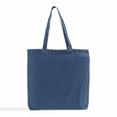 Denim Convention Tote Bag with Long Handles